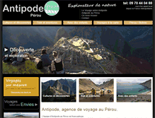 Tablet Screenshot of antipode-peru.com